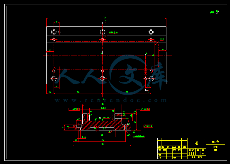 夹具座工艺规程制订和工装设计【钻孔6-Φ9】【4张cad