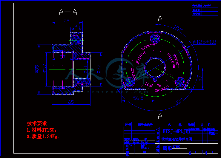 ca6140车床法兰盘84003加工工艺及钻3φ11孔夹具设计工艺装备优秀带ug