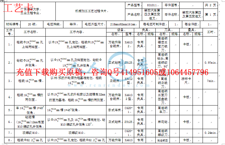 ca10b解放汽车第四及第五变速叉加工工艺及钻Φ19孔夹具设计【cad图纸