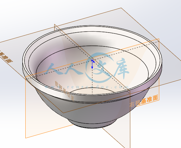 家庭塑料碗的注塑模具设计【全套含有cad图纸三维建模附答辩稿ppt】