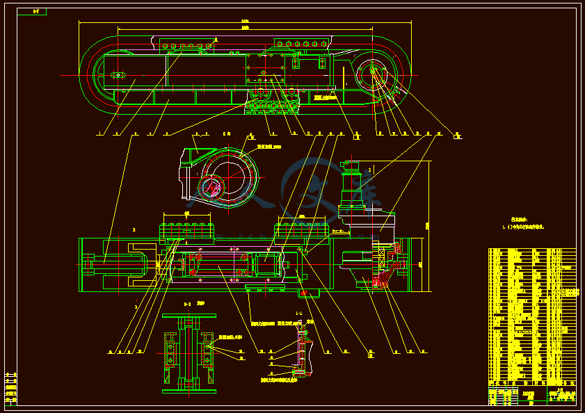 ebz160掘进机行走部分设计履带全套含cad图纸