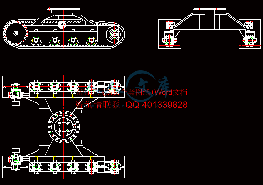 n402-1300型农用拖拉机履带底盘的设计(全套含cad图纸)