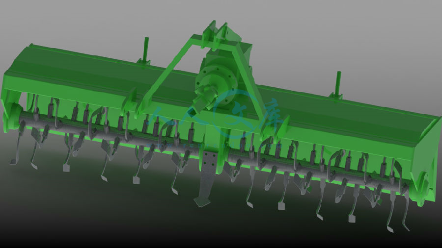 旋耕机solidworks三维图纸模型