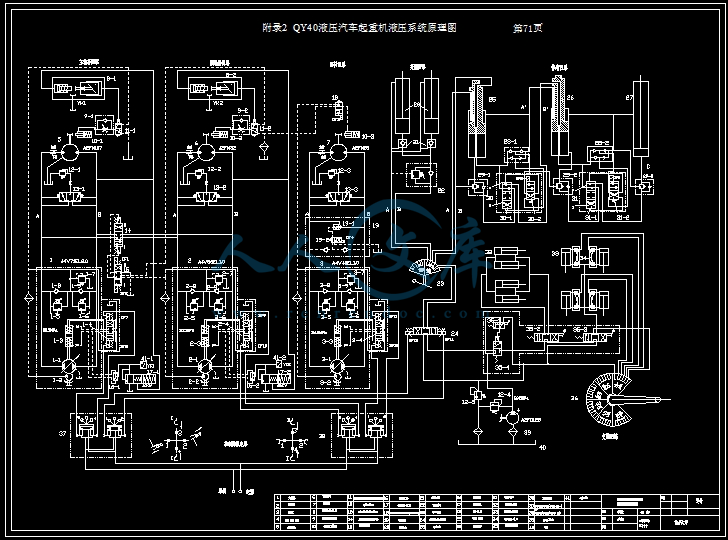 qy40型液压起重机液压系统设计含cad图纸说明书