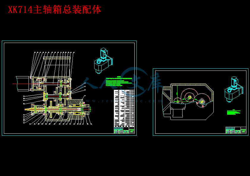 图纸下载 毕业设计 xk714数控铣床总体设计及主传动系统的设计 立柱