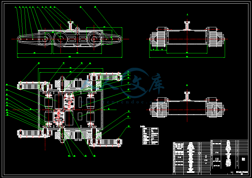 履带式机器人移动底盘的设计含8张cad图纸说明书答辩稿翻译