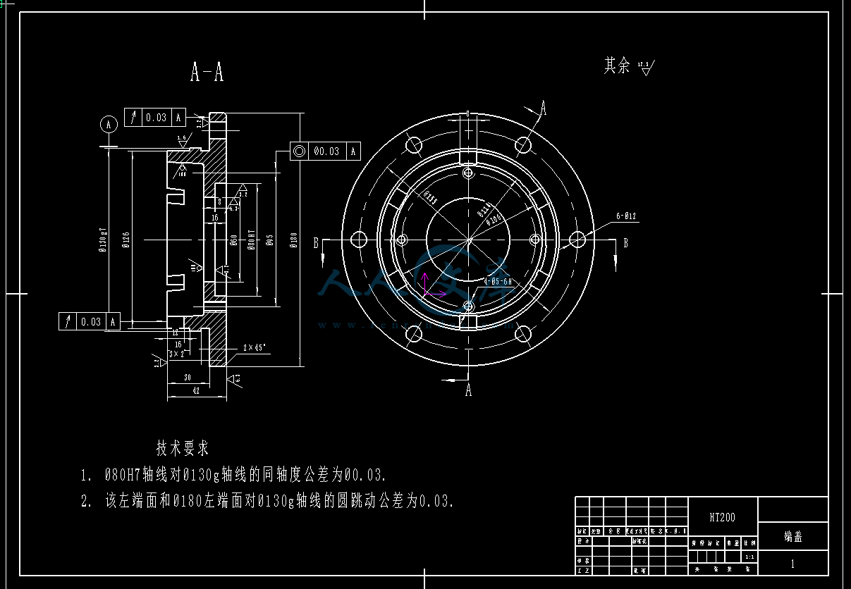 端蓋機械加工工藝規程設計及銑削交叉槽工序專用夾具設計(全套cad圖紙