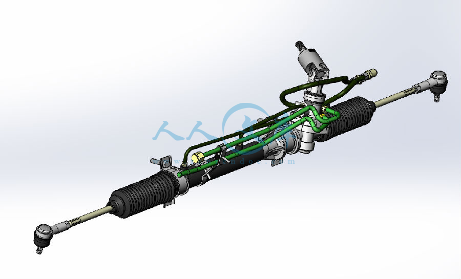 汽車電動助力轉向系統jabehfarmanp版sw2014三維圖紙模型